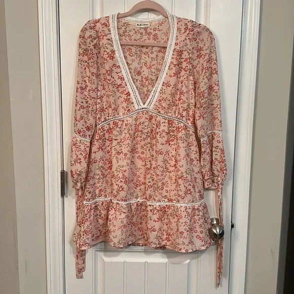 For Love and Lemons Sweet Disposition Swing Dress Pink Floral Size XS - Picture 2 of 10